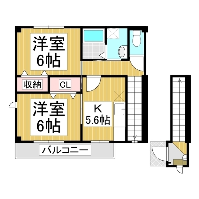 千曲市大字磯部のアパートの間取り