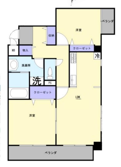 葛飾区西亀有のマンションの間取り