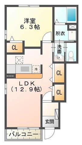 花メゾン　Cの間取り