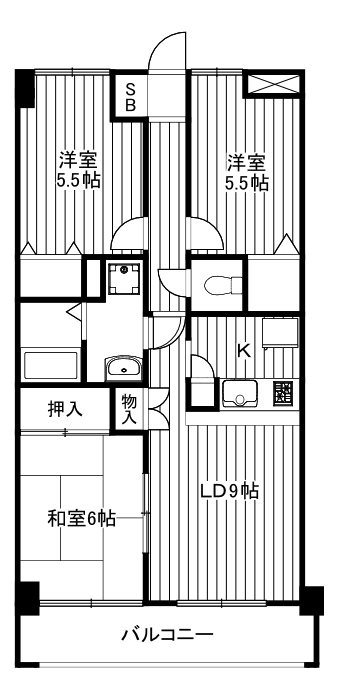 ヴィルヌーブの間取り