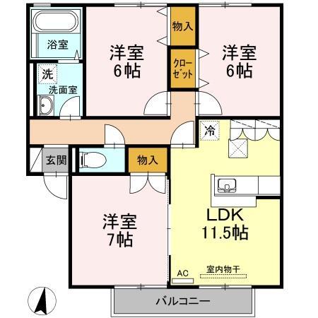 プレミールＡの間取り