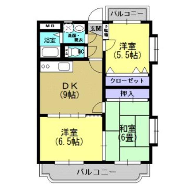 鹿児島市和田のマンションの間取り