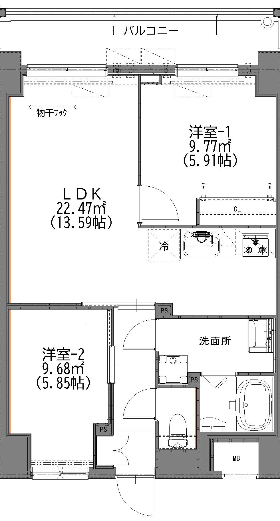 マイコート日野新町の間取り