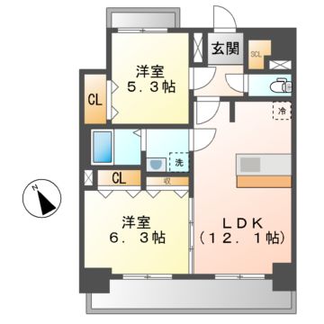 プレサンスＴＨＥ新栄の間取り