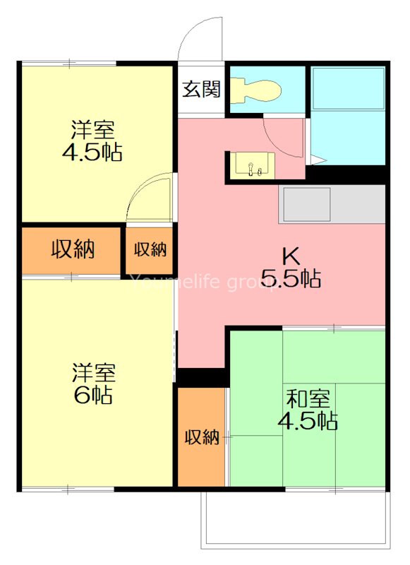 足柄上郡大井町上大井のアパートの間取り