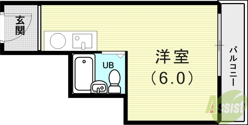 明石市野々上のマンションの間取り