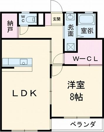 岡崎市六名本町のマンションの間取り