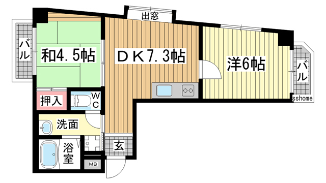 秋田マンションの間取り