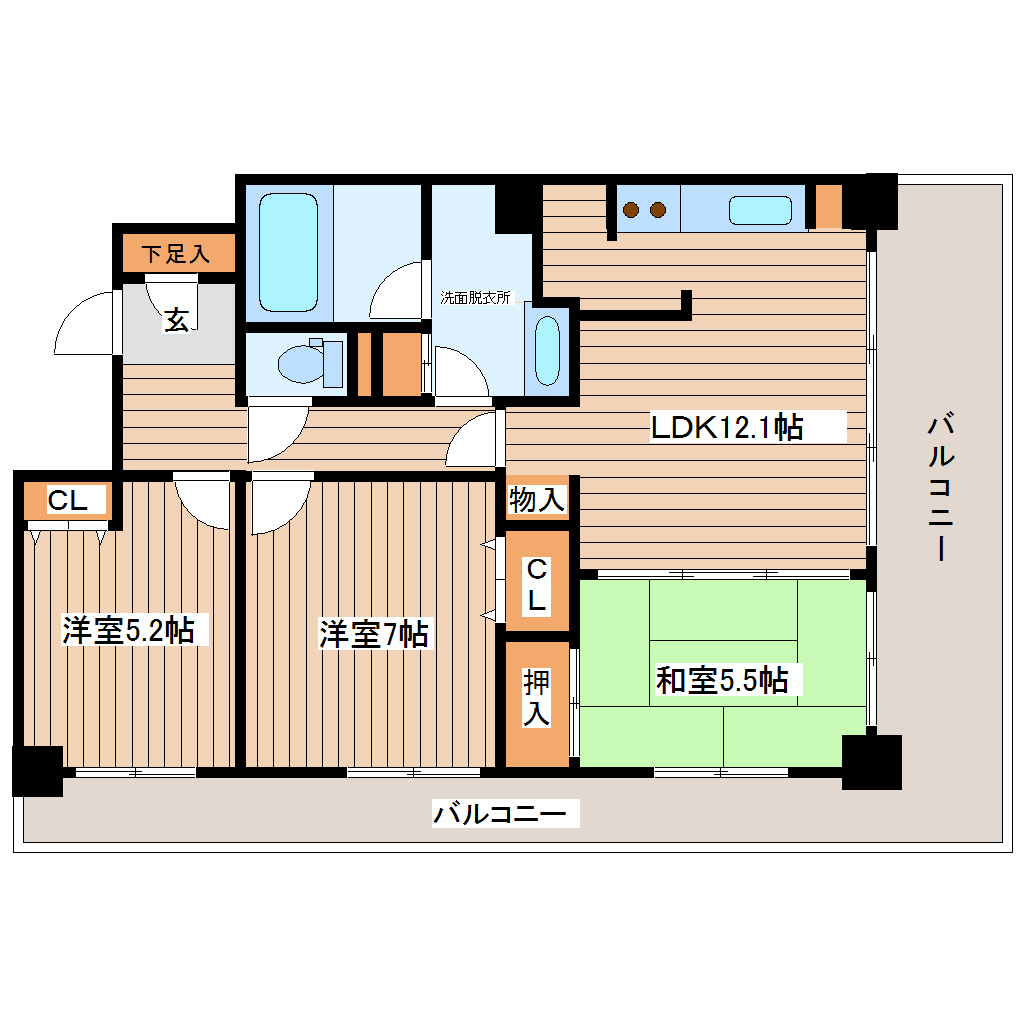 レジディアタワー仙台の間取り