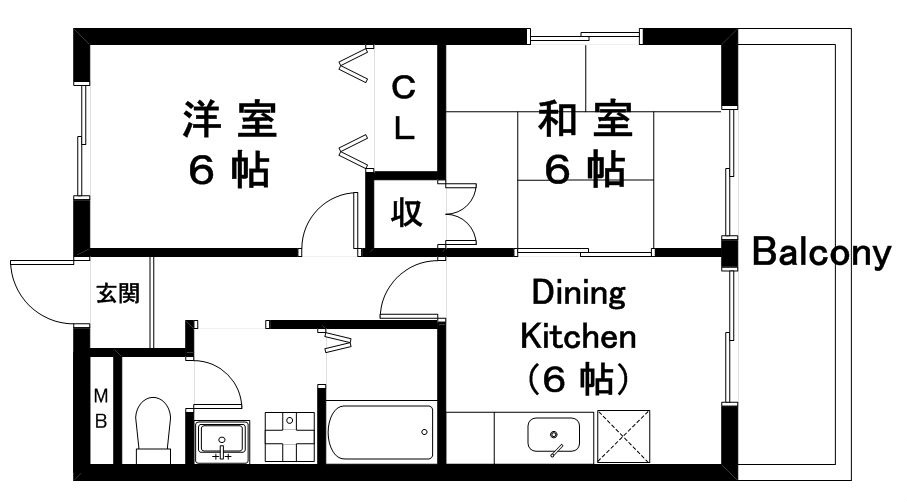 東近江市沖野のマンションの間取り