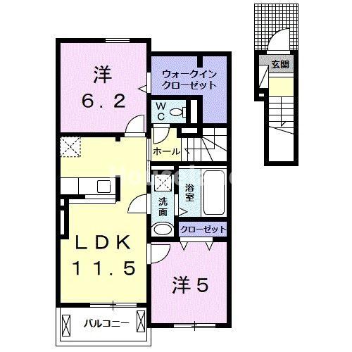 エテルノ木ノ本Ｂの間取り