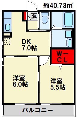 K・Mハイムの間取り