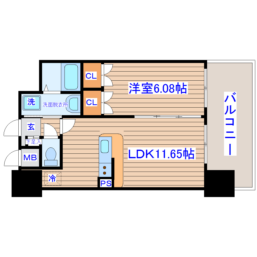 アルティザ仙台花京院の間取り