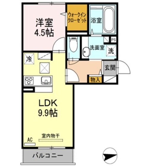 リヴェール　コートの間取り