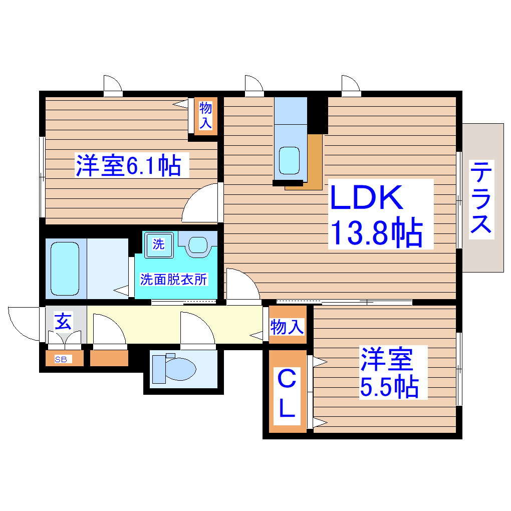 リトル　グリーンの間取り