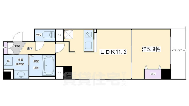 【シャルム祇園三条の間取り】