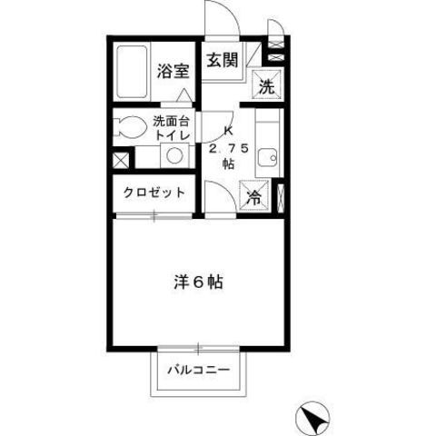 鎌倉市常盤のアパートの間取り