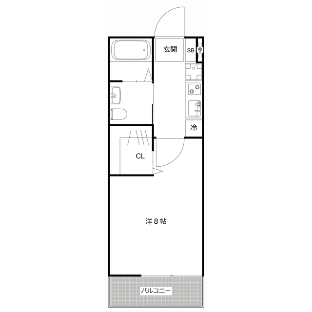 昭島市緑町のアパートの間取り