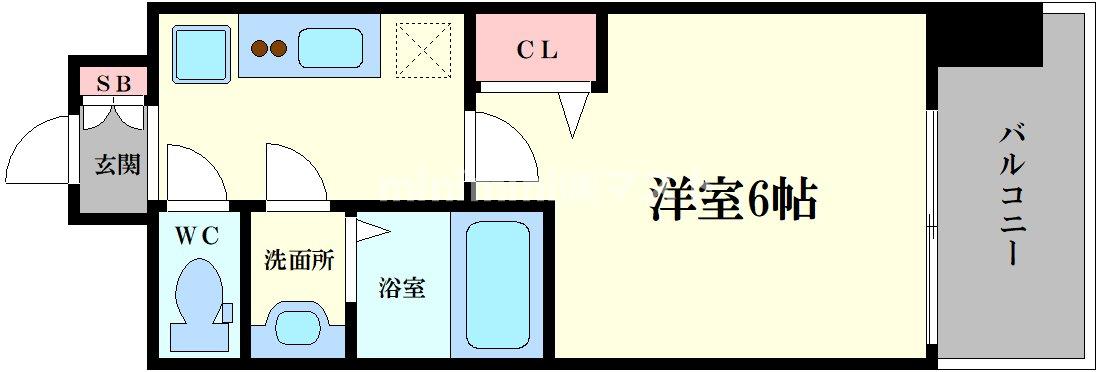 レジュールアッシュ都島ブリーゼの間取り