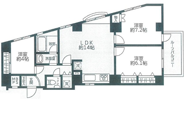 ユニーブル新宿西の間取り