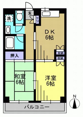 ホワイトパレスIIの間取り