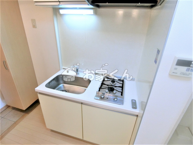 キッチン　2口ガスコンロ付きシステムキッチン