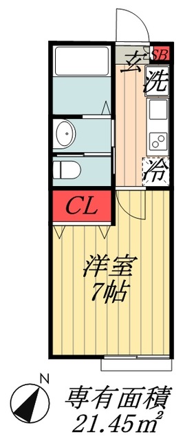 北総線 北国分駅 徒歩13分 2階建 築6年の間取り写真