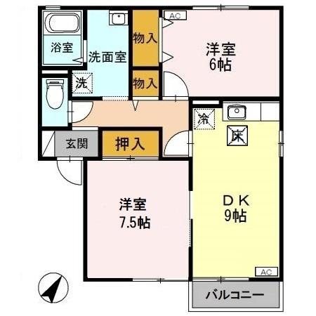 ＪＲ東海道本線 近江八幡駅 徒歩13分 2階建 築31年の間取り写真