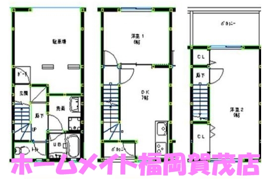 福岡市早良区田隈のアパートの間取り