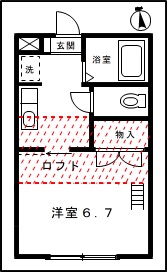 プリンスコート上余田Bの間取り