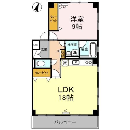 グレイスフル近江　A101の間取り