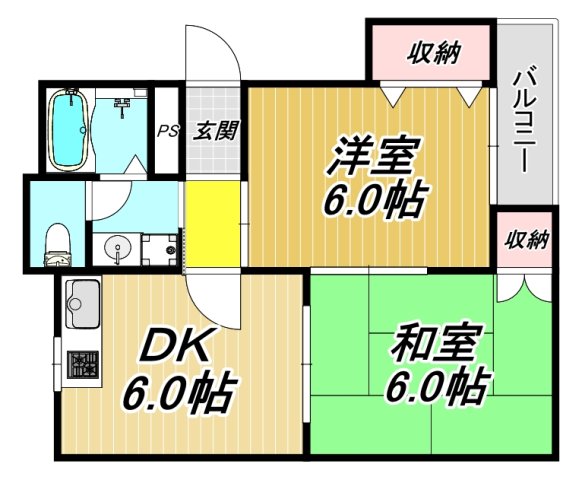 シャトル柏木の間取り