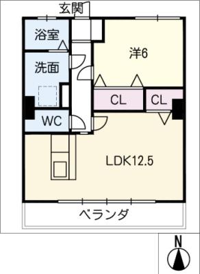 ハイリビングＫの間取り