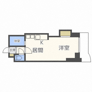 札幌市中央区大通西のマンションの間取り