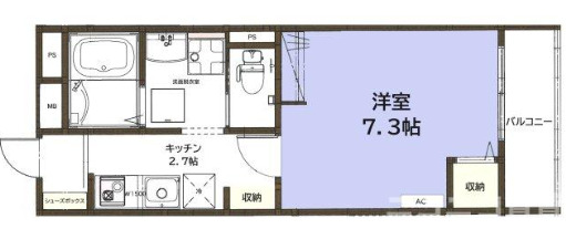 仙台市青葉区霊屋下のアパートの間取り