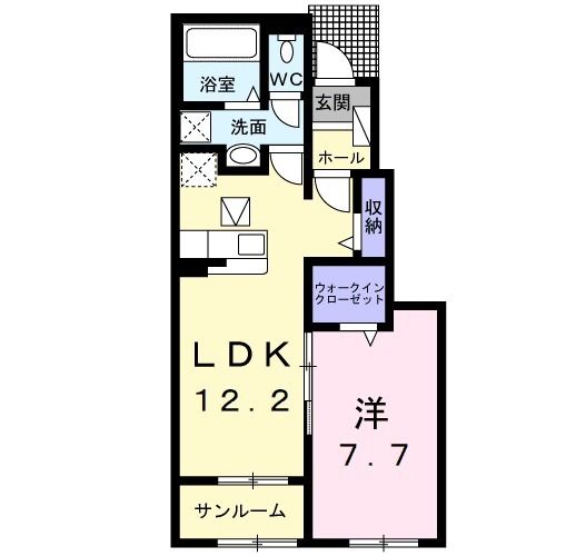 鹿嶋市大字平井のアパートの間取り