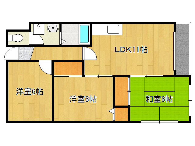 神戸市灘区高尾通のマンションの間取り