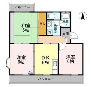 掛川市本郷のマンションの間取り