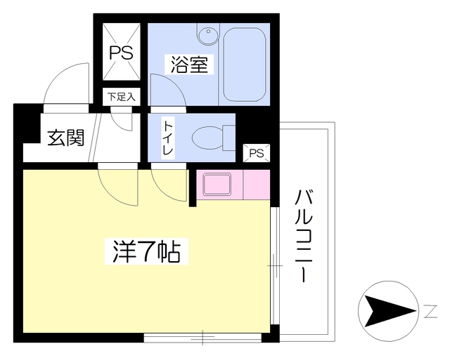 松山市南江戸のマンションの間取り