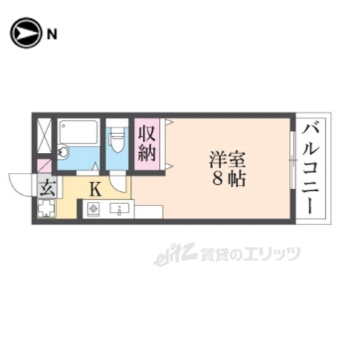 天理市東井戸堂町のマンションの間取り