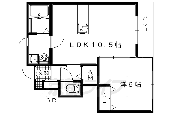 久世郡久御山町佐山のアパートの間取り