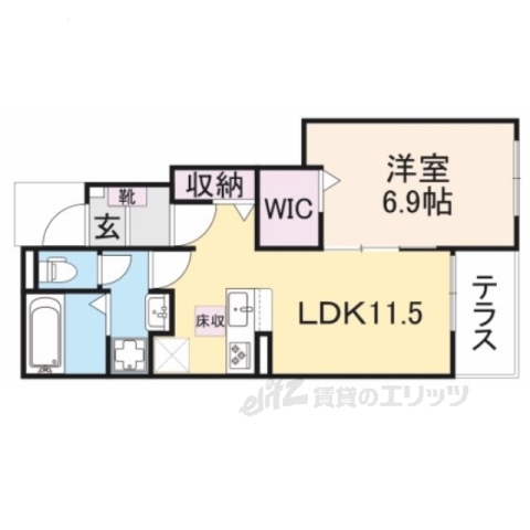 桜井市大字上之庄のアパートの間取り