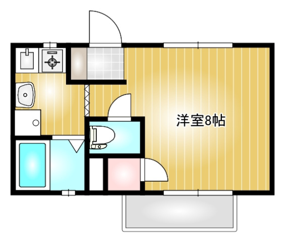 倉敷市中央のアパートの間取り