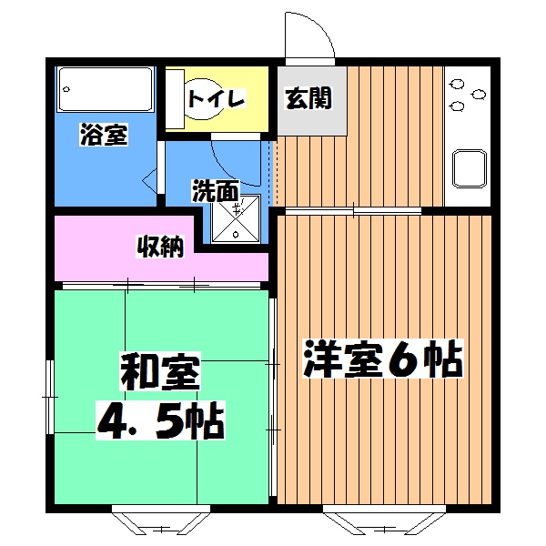 府中市西原町のアパートの間取り