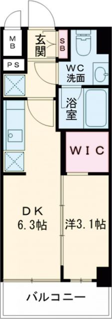 尼崎市北城内のマンションの間取り