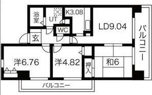 【横浜市泉区和泉中央北のマンションの間取り】