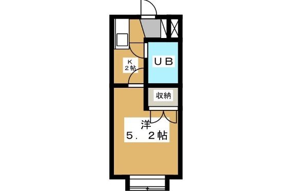 国立市谷保のアパートの間取り