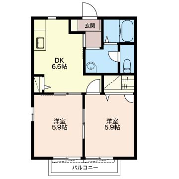 メゾン白鳥Ｂの間取り