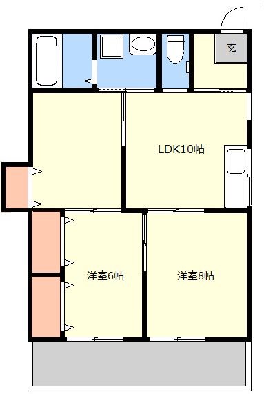 コーポ高勢の間取り