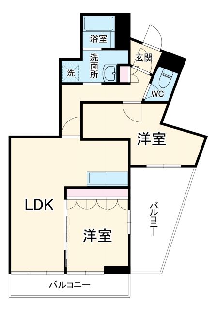 リブウッド大阪城の間取り